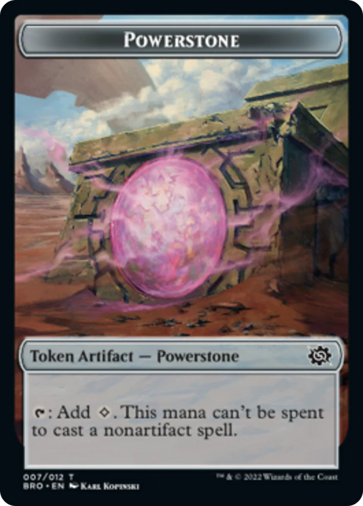 Copy // Powerstone Double-Sided Token [The Brothers' War Commander Tokens] - Image 2