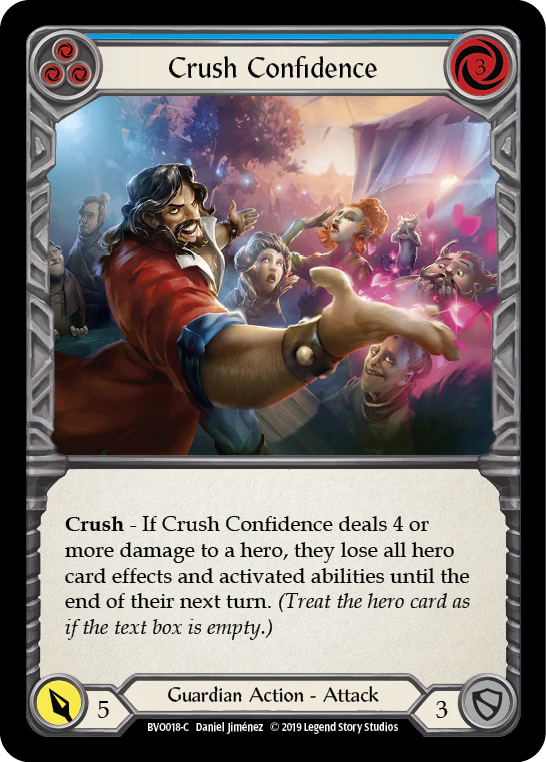 Crush Confidence (Blue) [BVO018-C] (Bravo Hero Deck)  1st Edition Normal