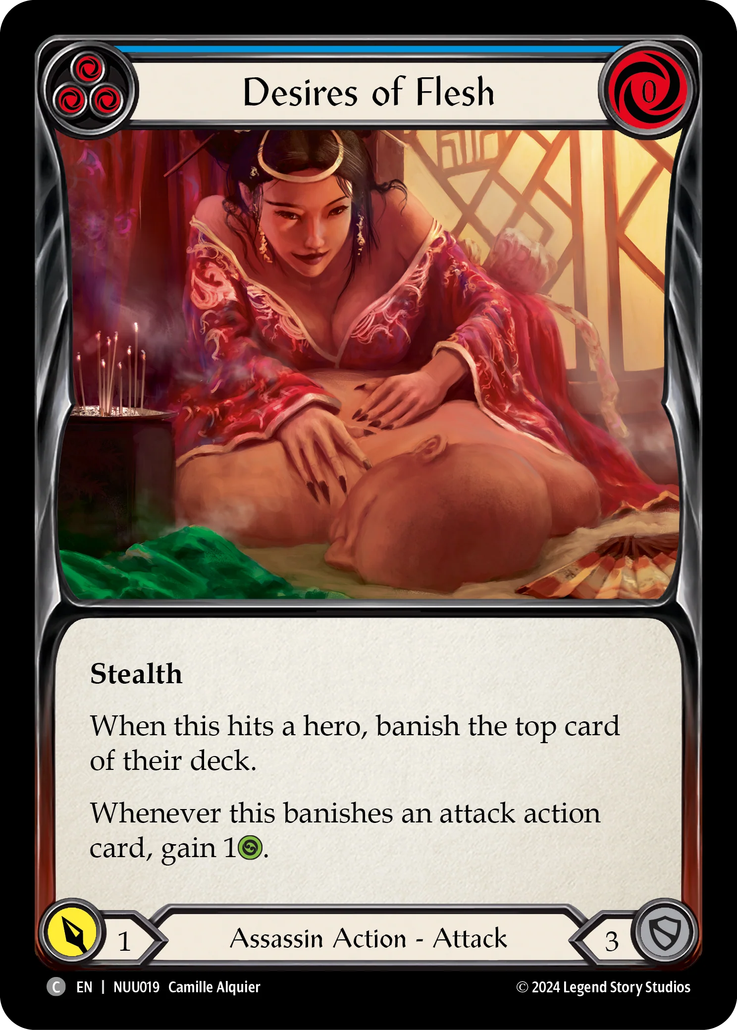 Desires of Flesh (Blue) [NUU019] (Part the Mistveil Nuu Blitz Deck)