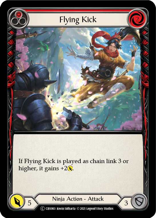 Flying Kick (Red) [U-CRU063] (Crucible of War Unlimited)  Unlimited Normal