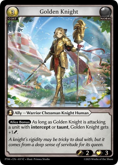 Golden Knight (Curio Foil) (037) [Phantom Monarchs]