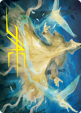 Heron-Blessed Geist Art Card (Gold-Stamped Signature) [Innistrad: Crimson Vow Art Series]