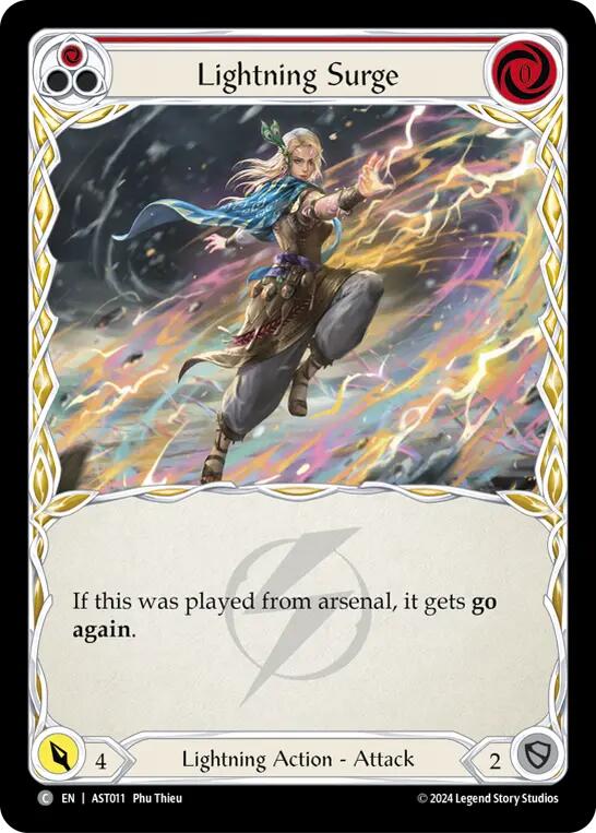 Lightning Surge (Red) [AST011] (Armory Deck: Aurora)