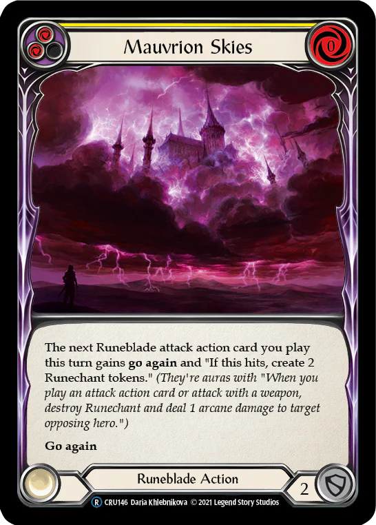 Mauvrion Skies (Yellow) [U-CRU146] (Crucible of War Unlimited)  Unlimited Normal