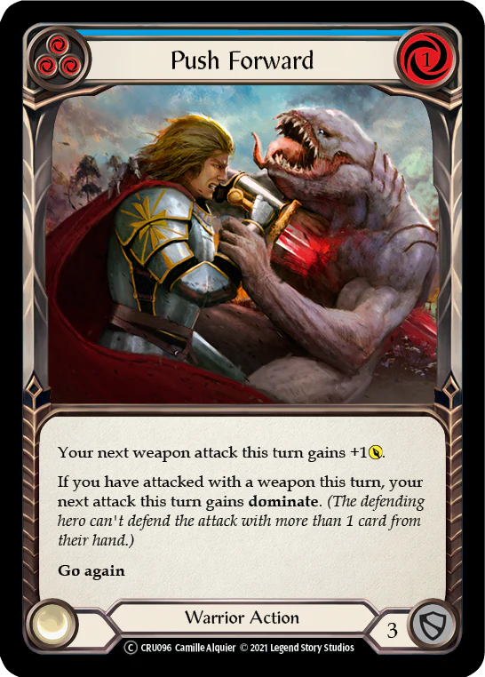Push Forward (Blue) [U-CRU096] (Crucible of War Unlimited)  Unlimited Normal