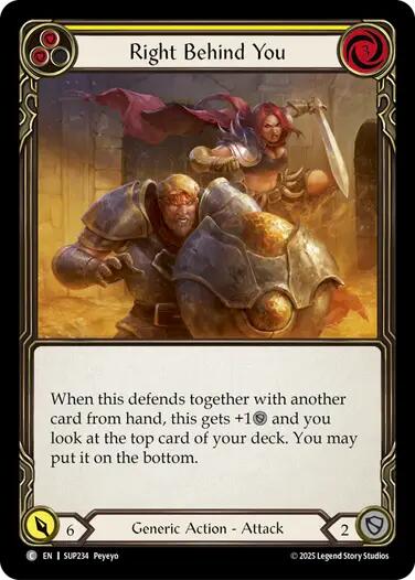 Right Behind You (Yellow) [SUP234] (Super Slam)  Rainbow Foil