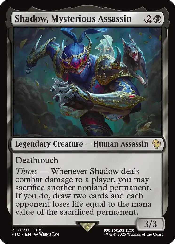 Shadow, Mysterious Assassin (Surge Foil) [FINAL FANTASY Commander]